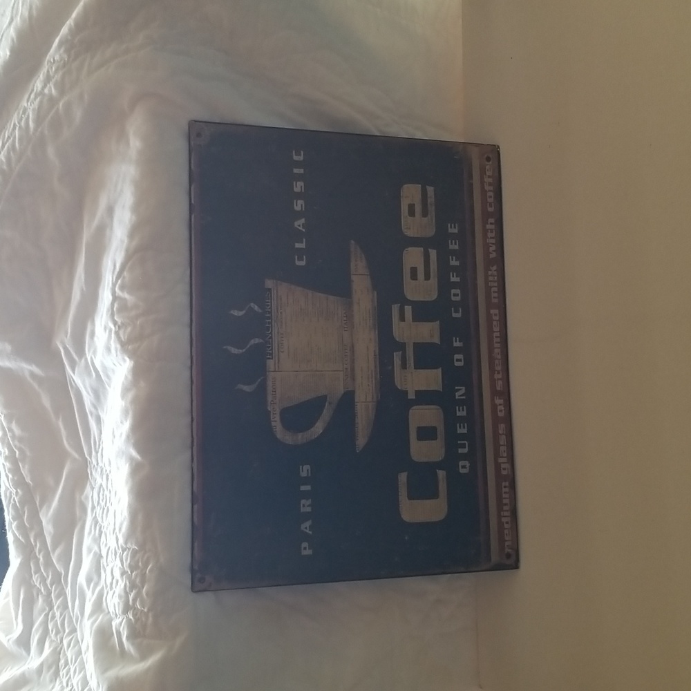 Coffee metal sign
